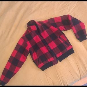 Woolrich Buffalo Plaid Red Bomber Jacket Women’s